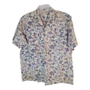 Vintage Barefoot In Paradise Women's Hawaiian Plus Size 1X Made In USA Shirt